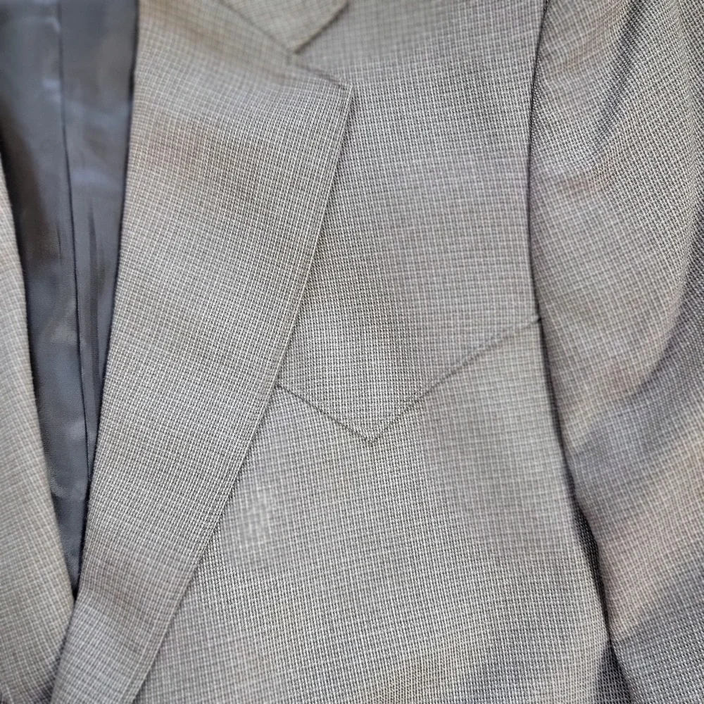 Circle S Men's Suit Jacket 48 Long Brown Check Cowboy Western Rockabilly Yoke